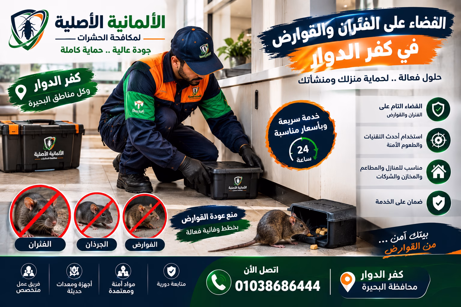 مكافحة الفئران في كفر الدوار